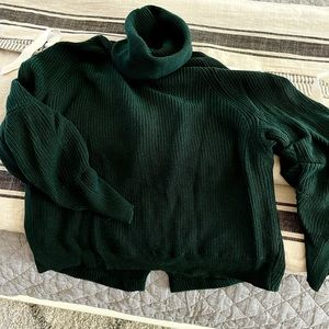 Cabi Emerald Green Cowl Neck Sweater Large